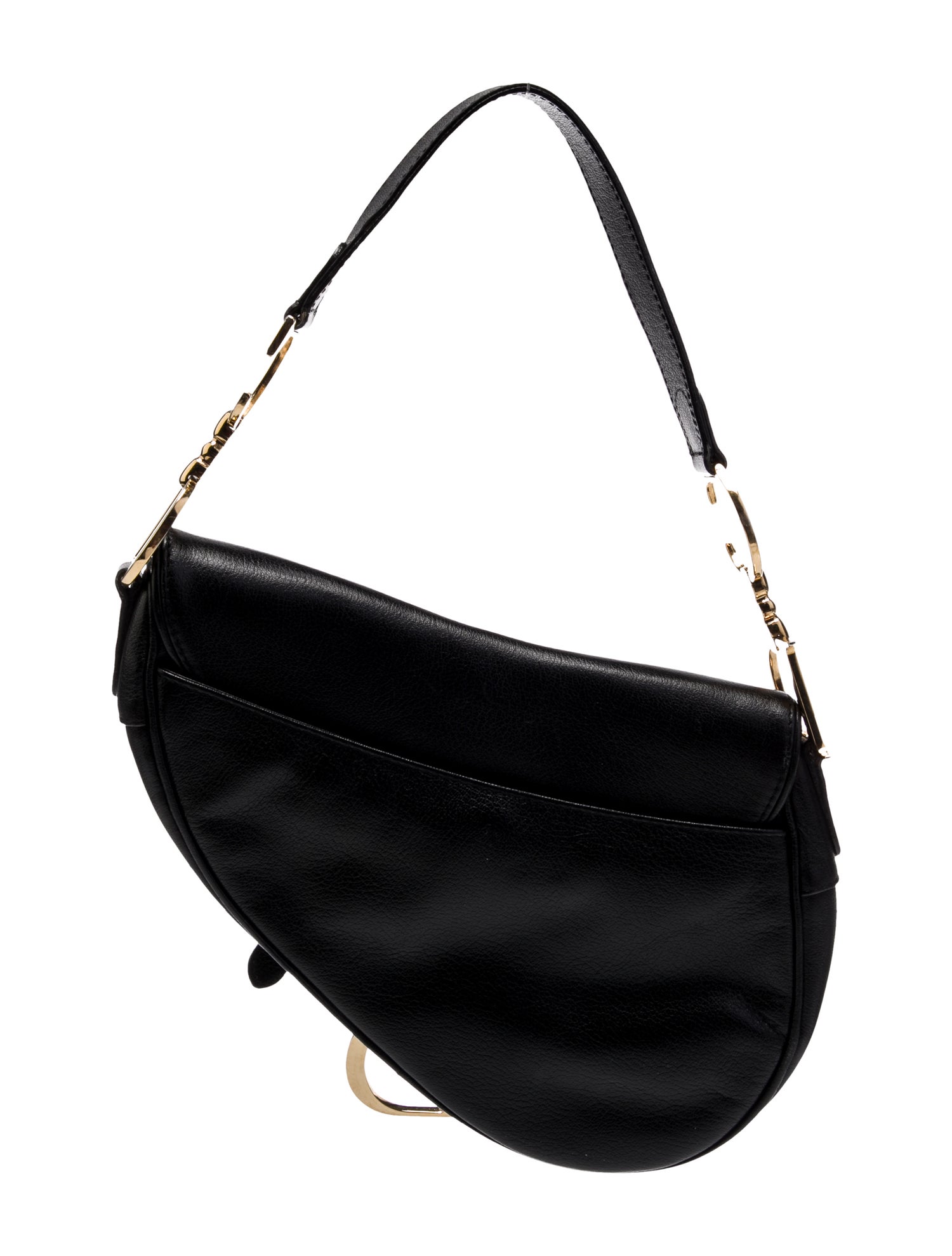 Christian Dior Leather Dior Saddle Grained Calfskin Small